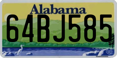 AL license plate 64BJ585