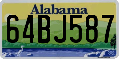 AL license plate 64BJ587