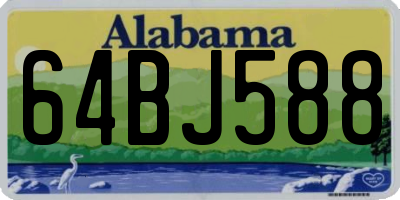 AL license plate 64BJ588