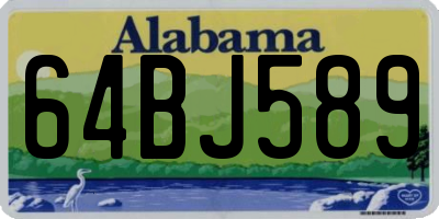AL license plate 64BJ589