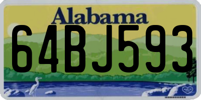 AL license plate 64BJ593