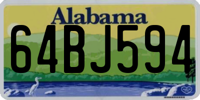 AL license plate 64BJ594