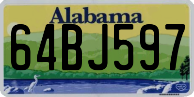 AL license plate 64BJ597