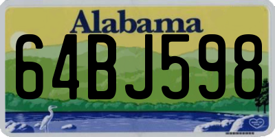 AL license plate 64BJ598