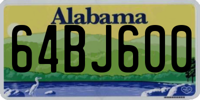 AL license plate 64BJ600