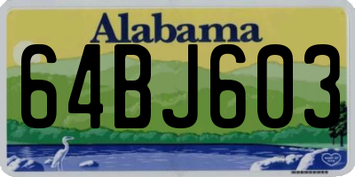 AL license plate 64BJ603