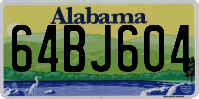 AL license plate 64BJ604