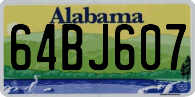 AL license plate 64BJ607