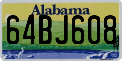 AL license plate 64BJ608