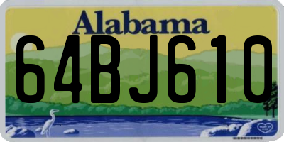 AL license plate 64BJ610