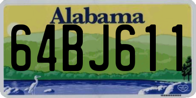 AL license plate 64BJ611