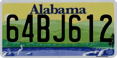 AL license plate 64BJ612