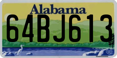 AL license plate 64BJ613