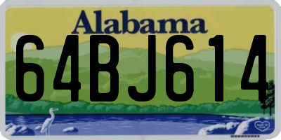 AL license plate 64BJ614