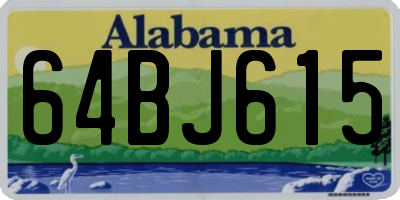 AL license plate 64BJ615