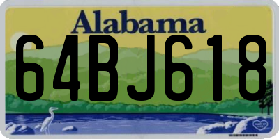AL license plate 64BJ618