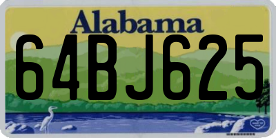 AL license plate 64BJ625