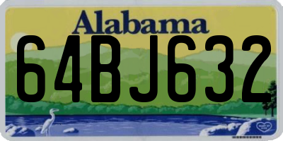 AL license plate 64BJ632