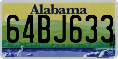 AL license plate 64BJ633
