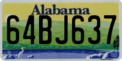 AL license plate 64BJ637