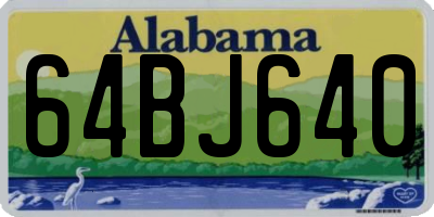 AL license plate 64BJ640