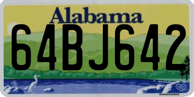 AL license plate 64BJ642
