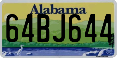 AL license plate 64BJ644