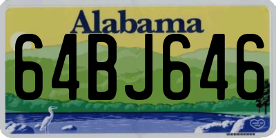 AL license plate 64BJ646
