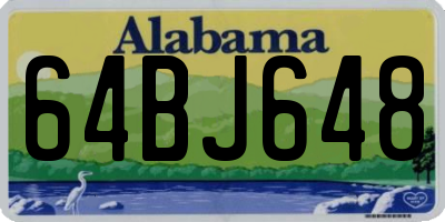 AL license plate 64BJ648