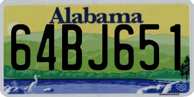 AL license plate 64BJ651