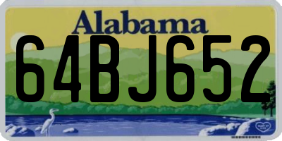 AL license plate 64BJ652