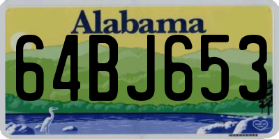 AL license plate 64BJ653
