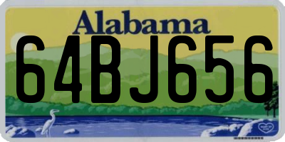AL license plate 64BJ656