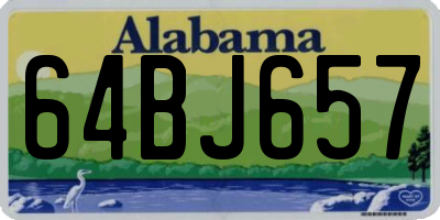AL license plate 64BJ657