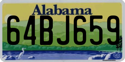 AL license plate 64BJ659