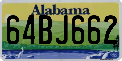 AL license plate 64BJ662