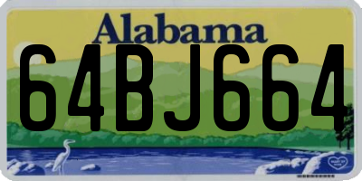 AL license plate 64BJ664