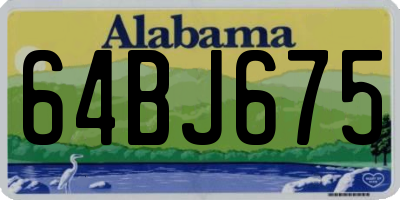 AL license plate 64BJ675