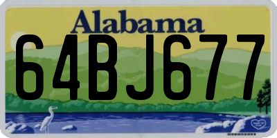 AL license plate 64BJ677