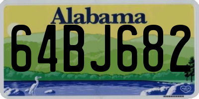 AL license plate 64BJ682