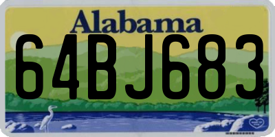 AL license plate 64BJ683