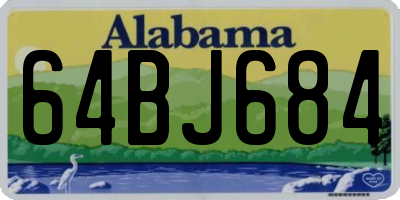 AL license plate 64BJ684