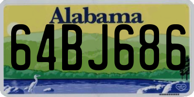 AL license plate 64BJ686