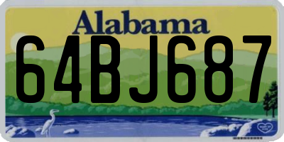 AL license plate 64BJ687