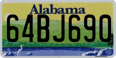 AL license plate 64BJ690