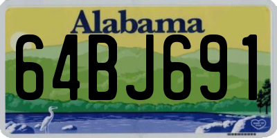 AL license plate 64BJ691