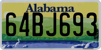 AL license plate 64BJ693