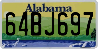 AL license plate 64BJ697