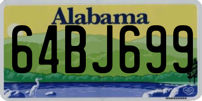 AL license plate 64BJ699