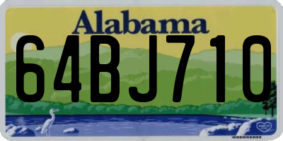AL license plate 64BJ710